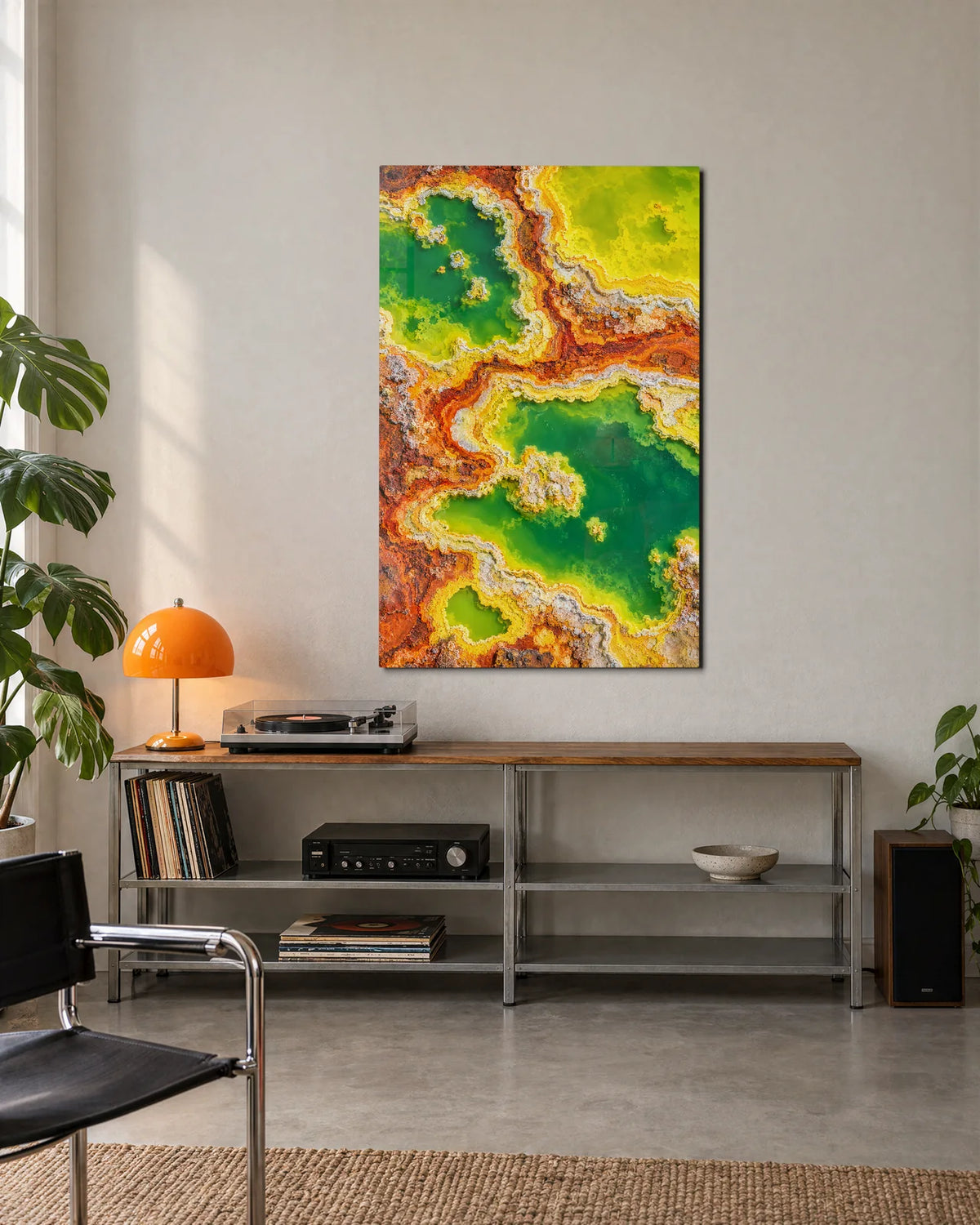 Sulphur Pools From Above — shown in a living space