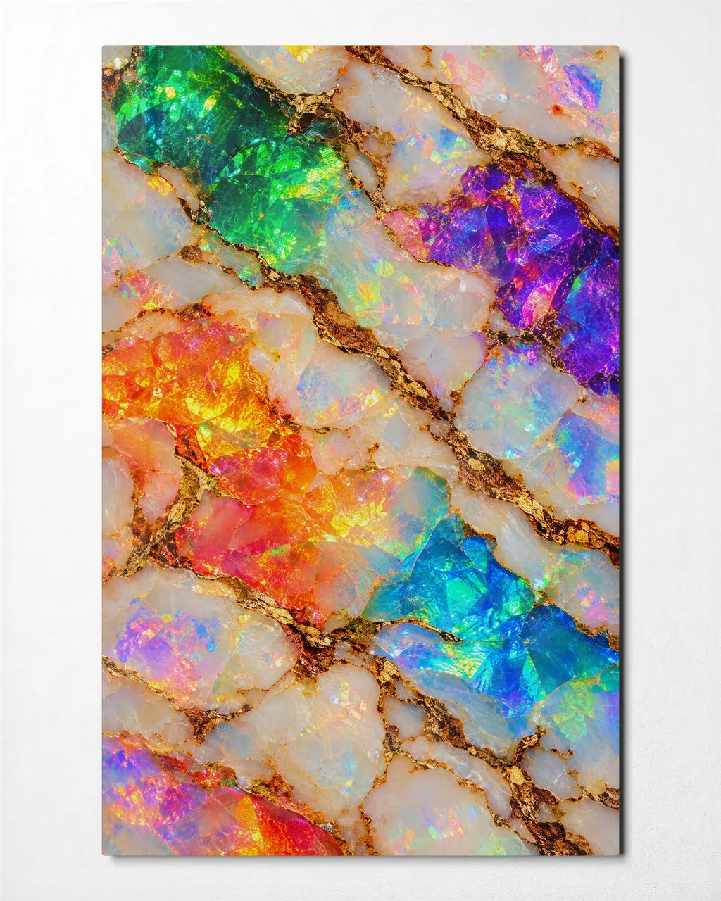 Opal Up Close — front view of glass wall art