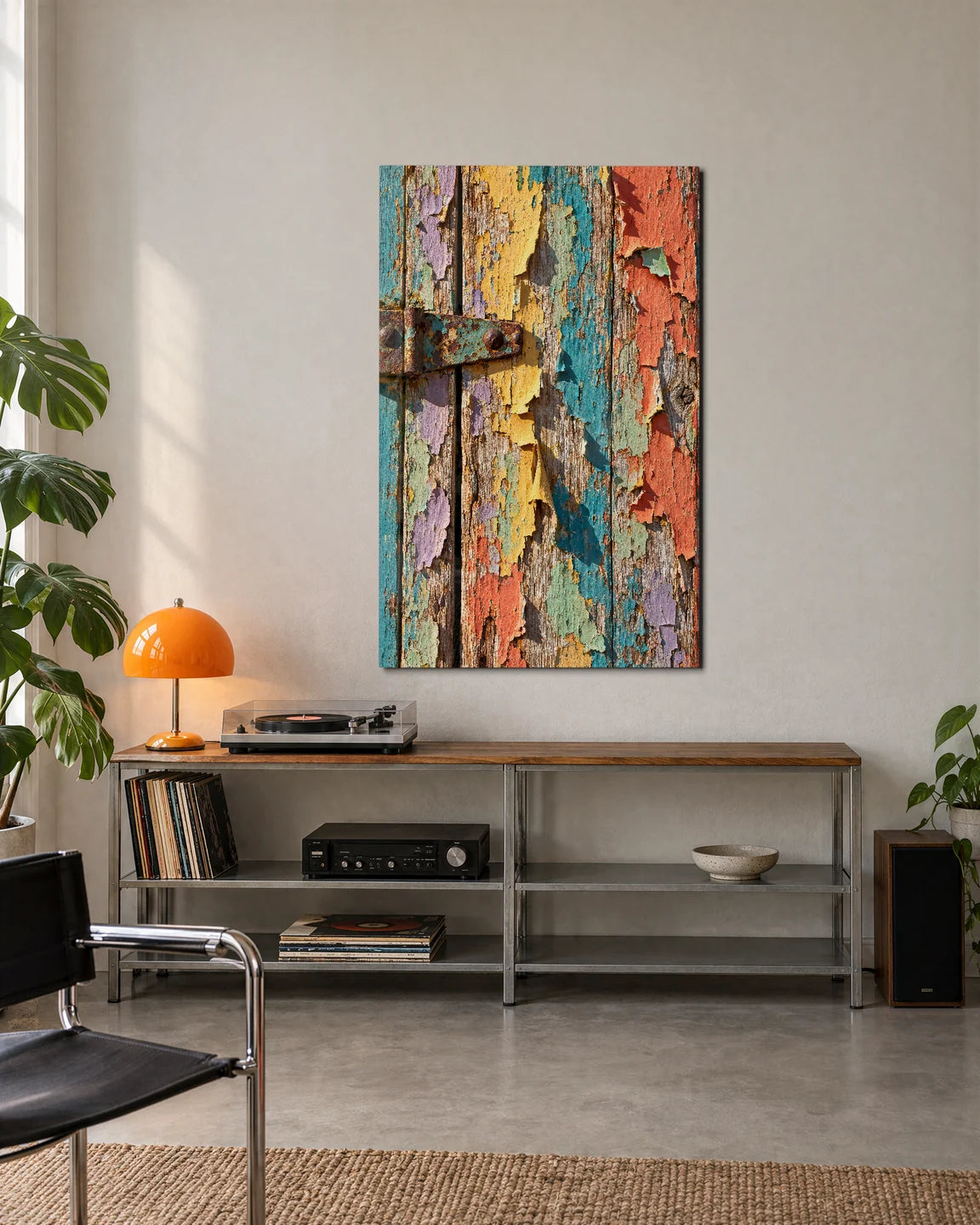 Peeling Paint Layers — shown in a living space