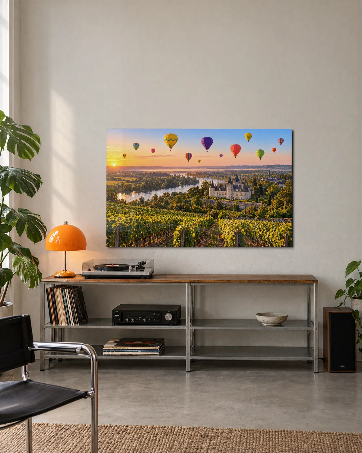 Balloons Over the Loire — shown in a living space