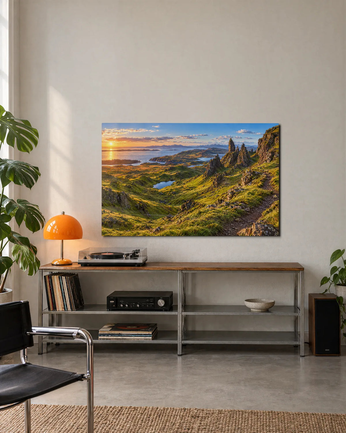 Highland Pinnacles in Gold — shown in a living space