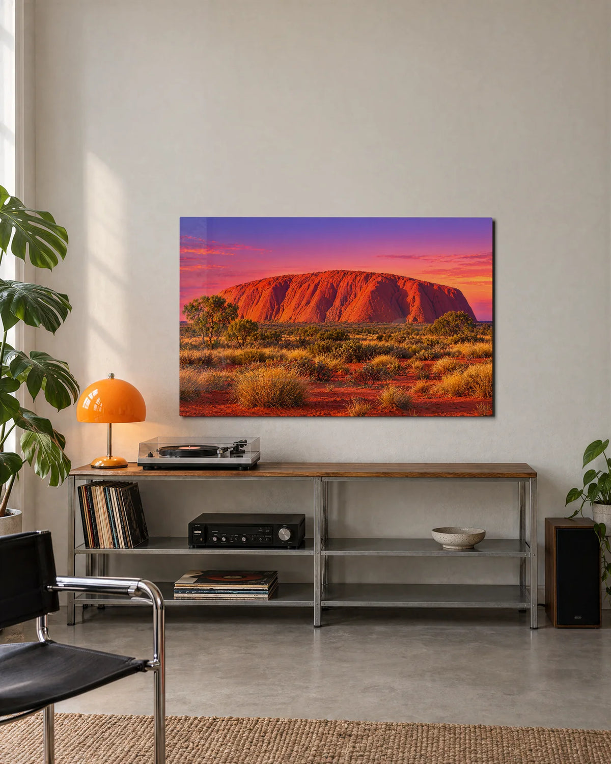 Uluru at Sunset — shown in a living space