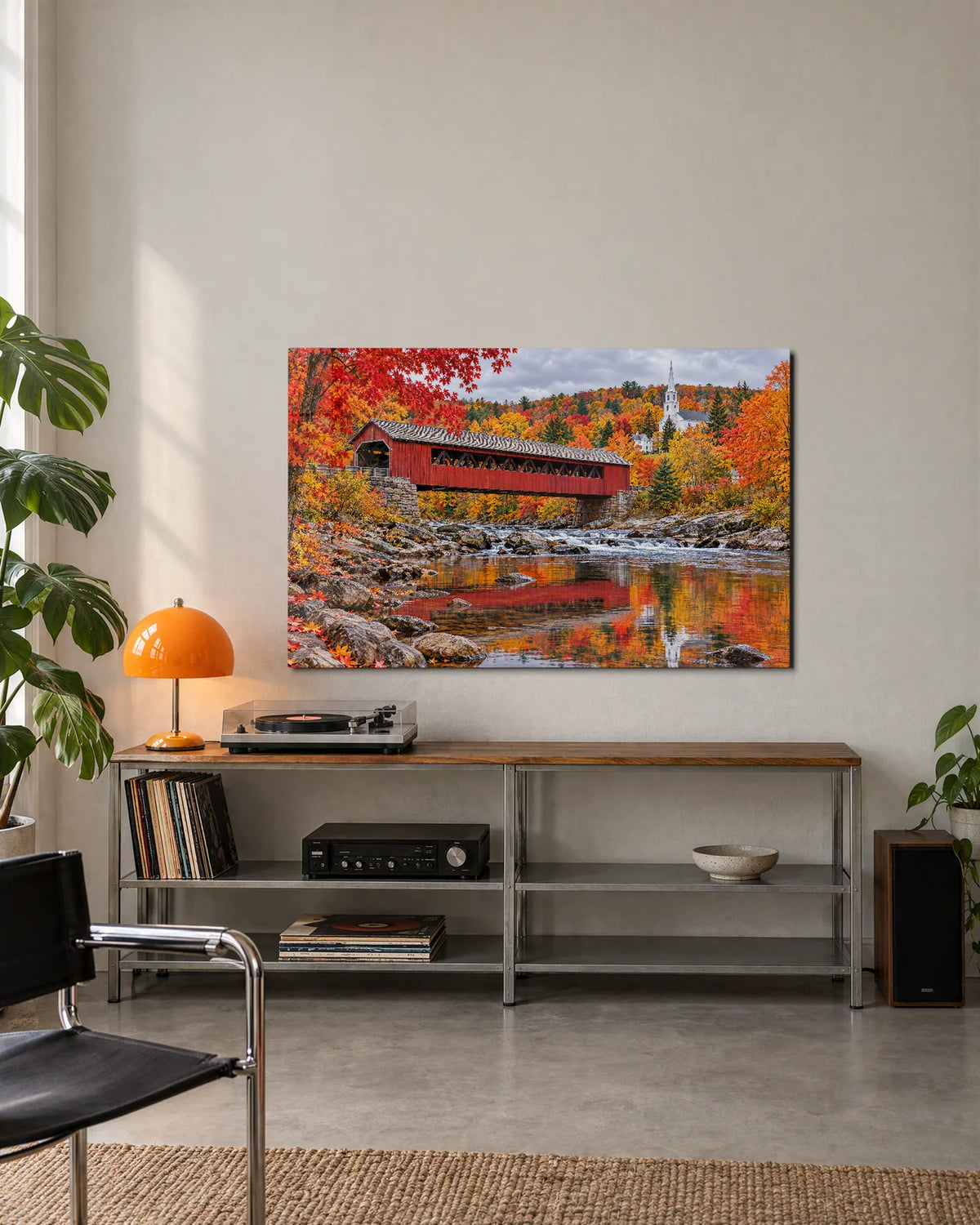 Vermont Covered Bridge — shown in a living space