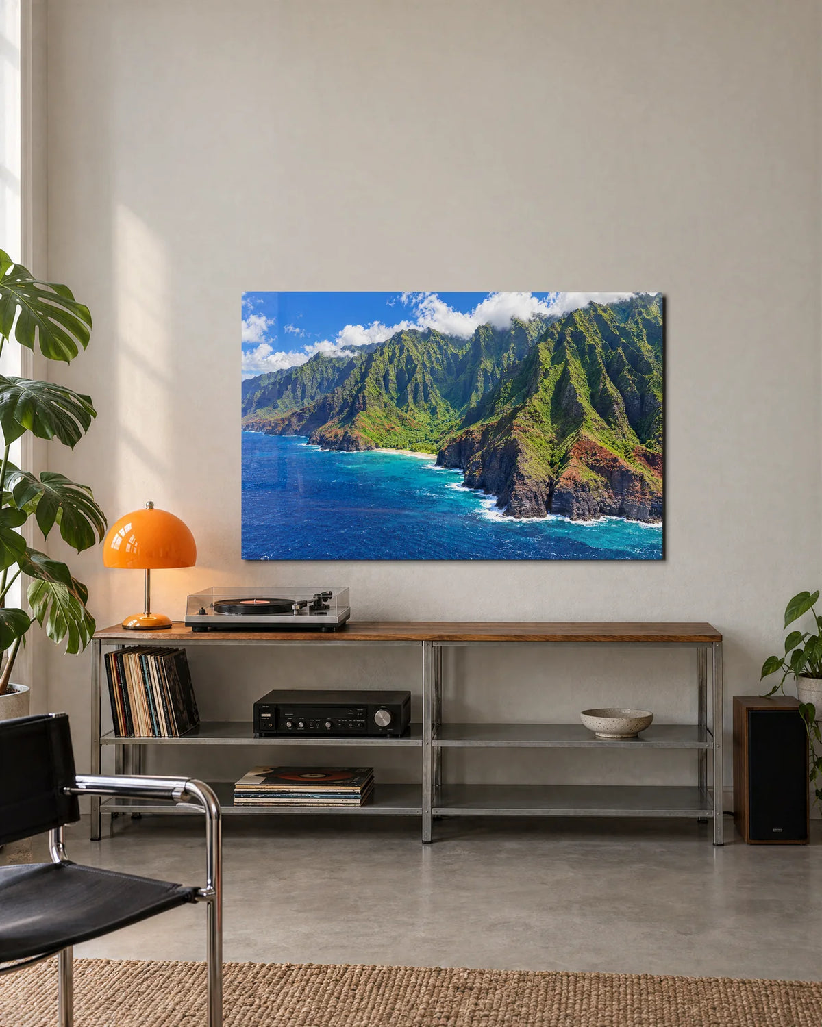 Na Pali Coast — shown in a living space