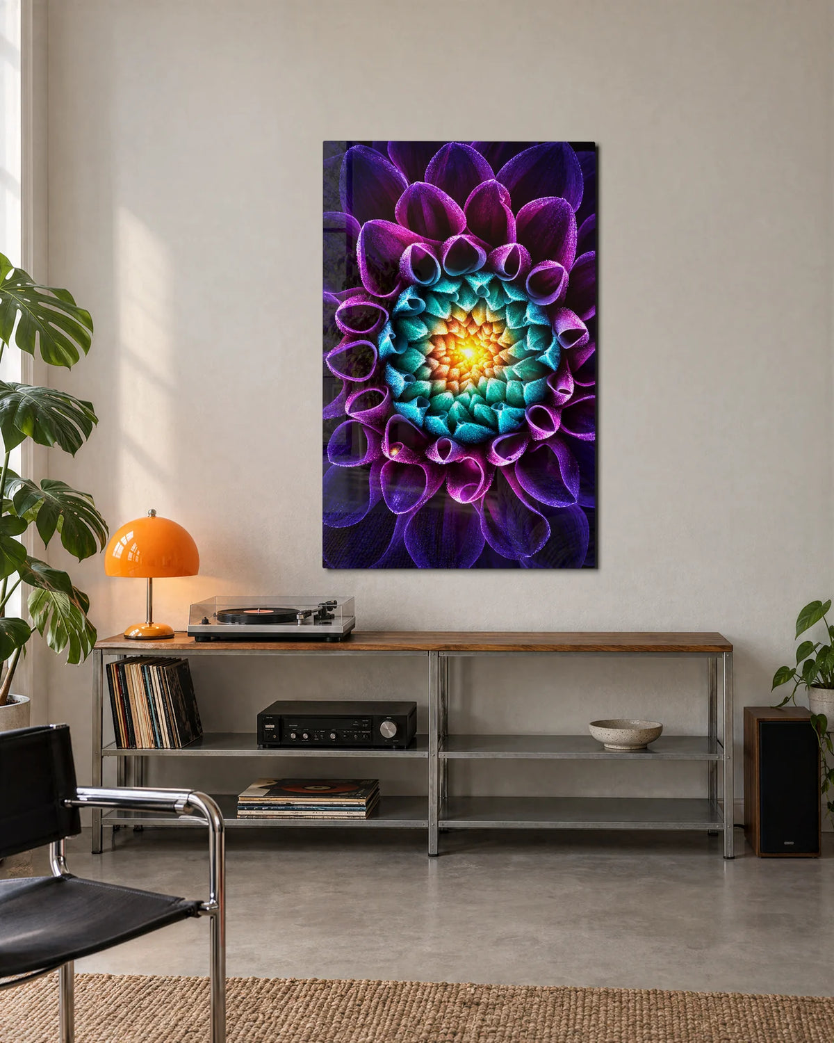 Sun in the Dahlia — shown in a living space