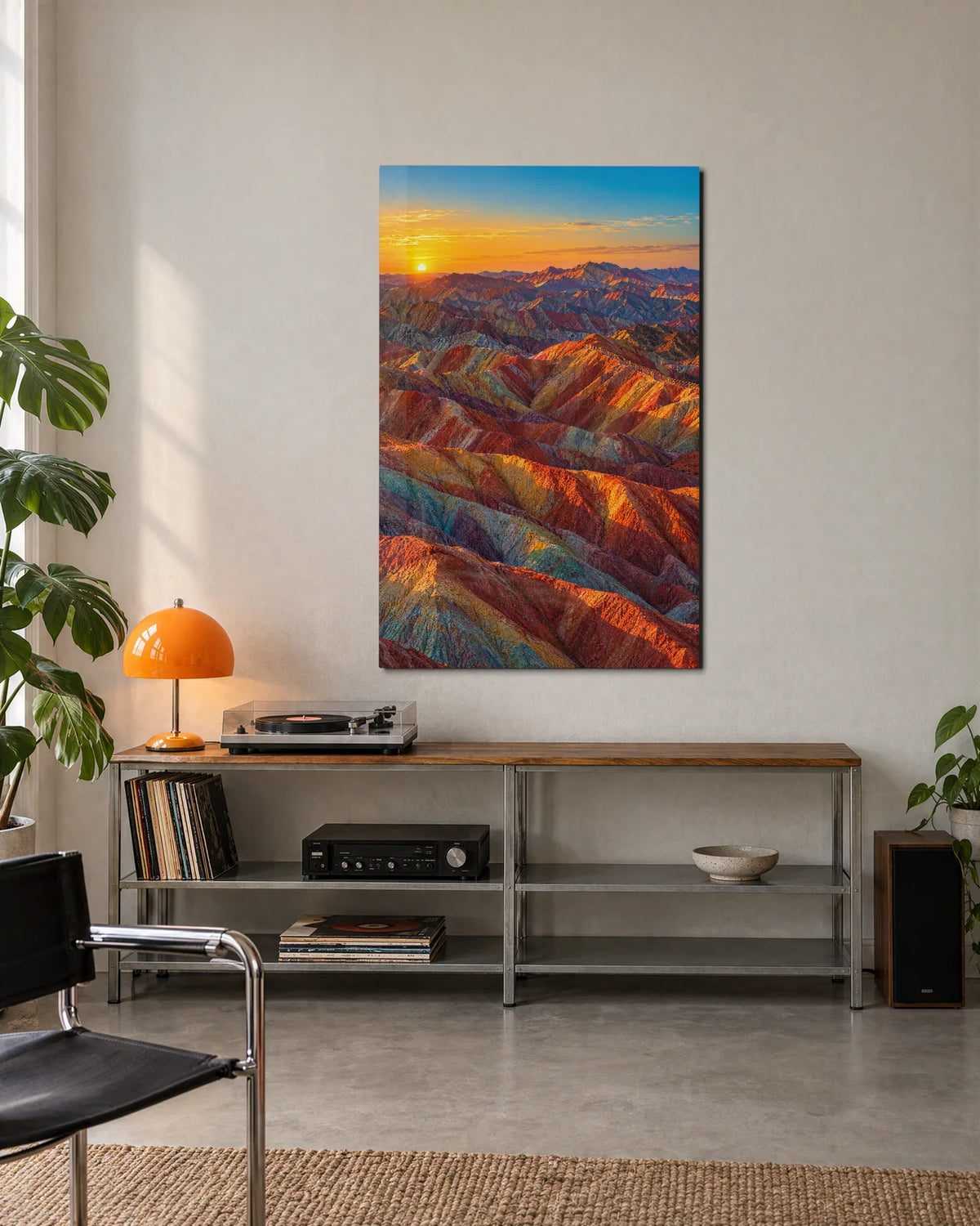 Rainbow Mountains — shown in a living space