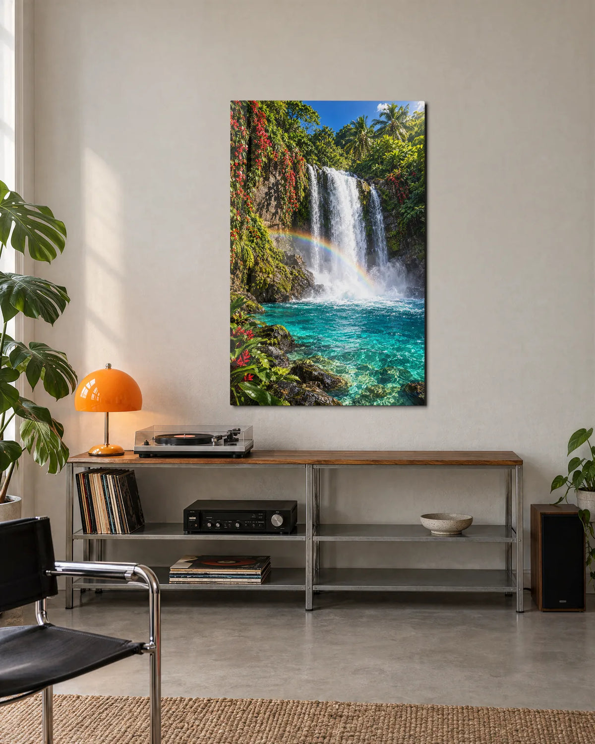 Rainbow in the Falls — shown in a living space