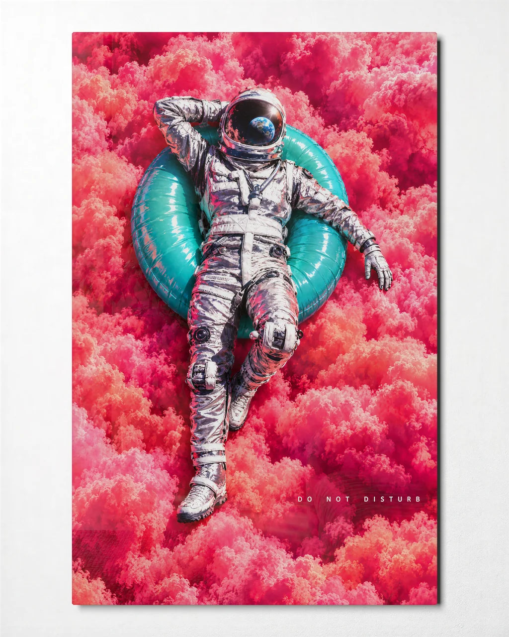 Do Not Disturb — front view of glass wall art