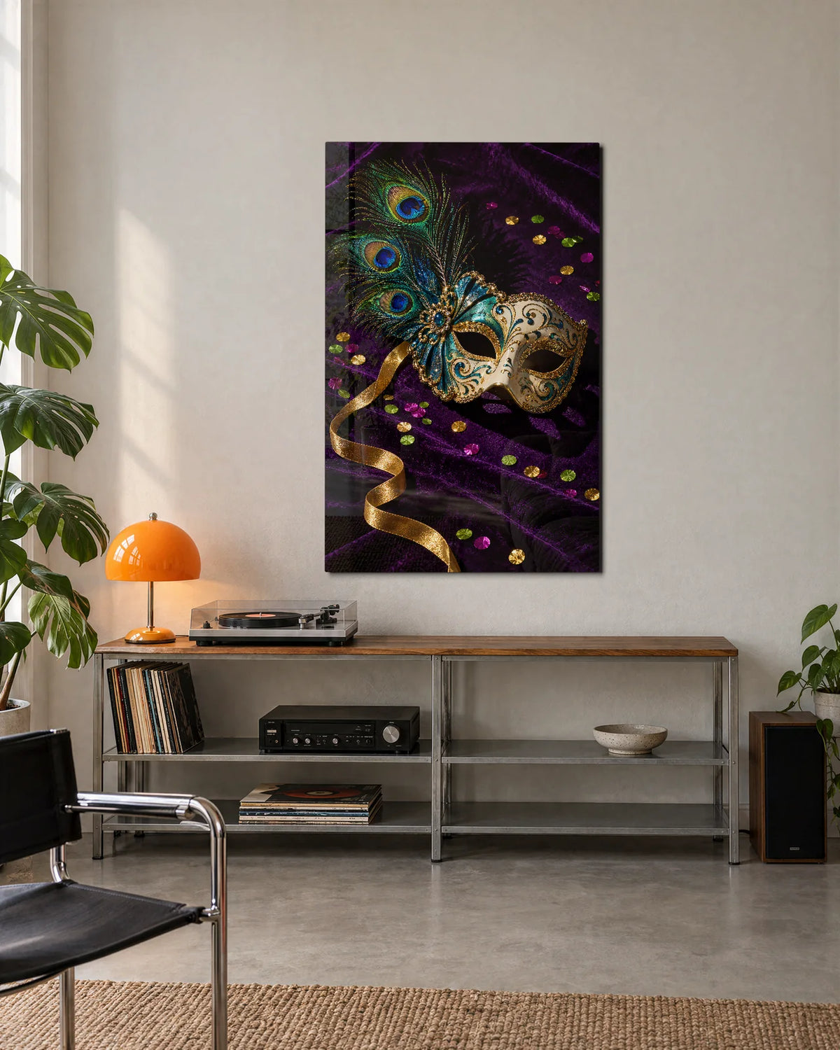 Mask on Velvet — shown in a living space