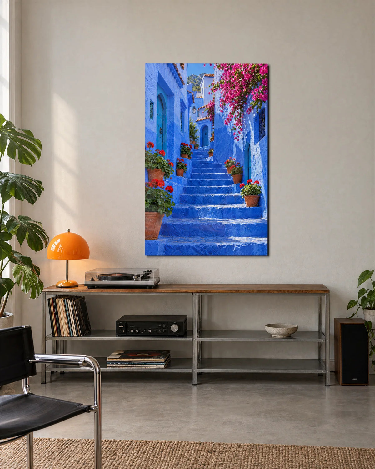 Chefchaouen Blue Steps — shown in a living space