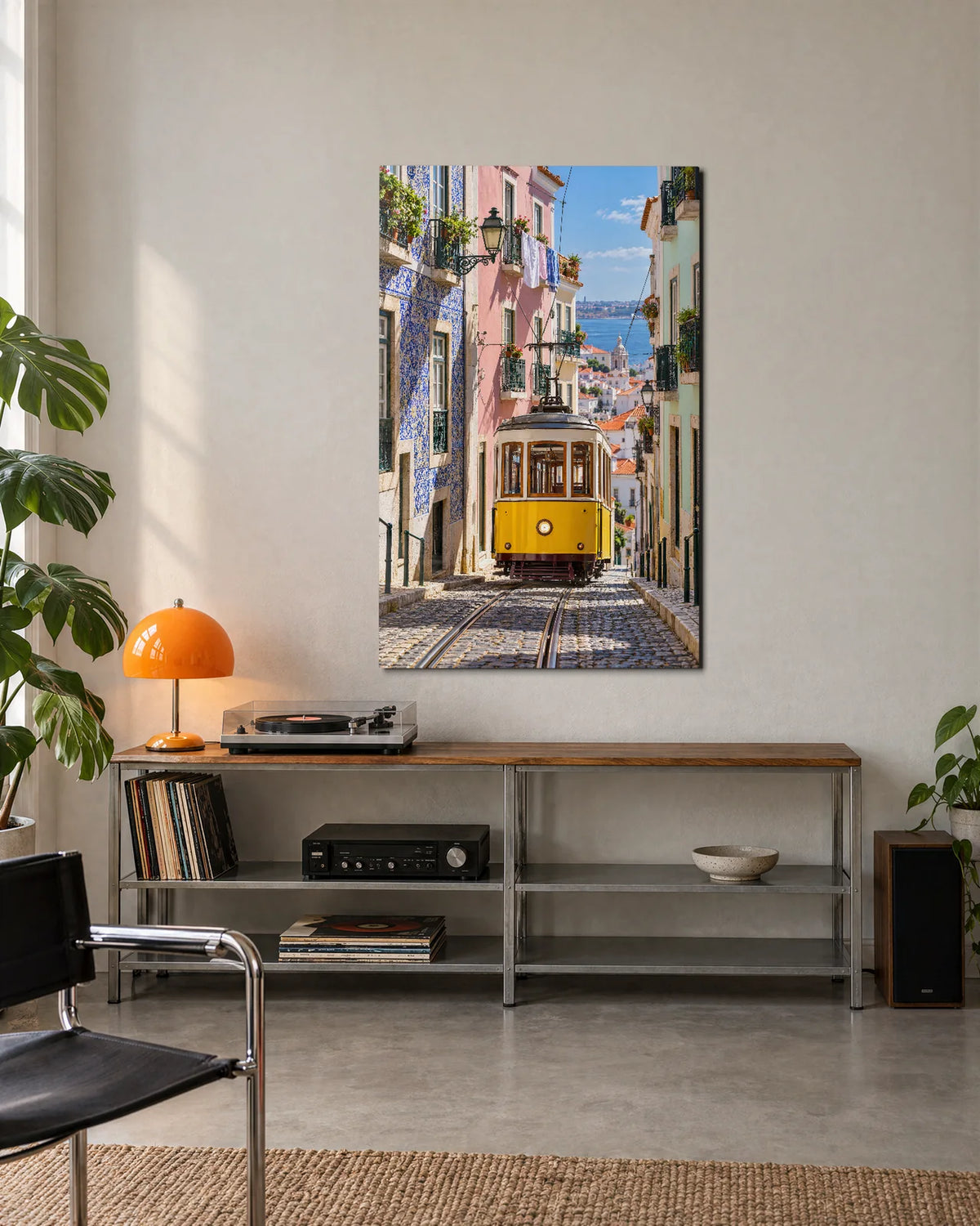 Lisbon Yellow Tram — shown in a living space