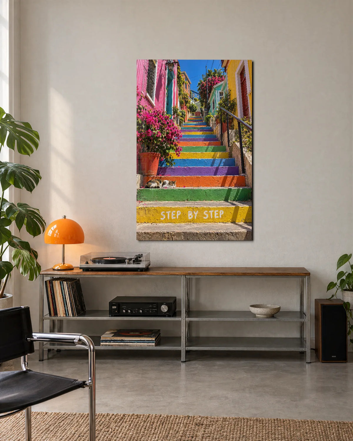 Step by Step — shown in a living space
