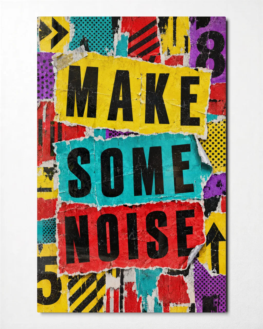 Make Some Noise — front view of glass wall art