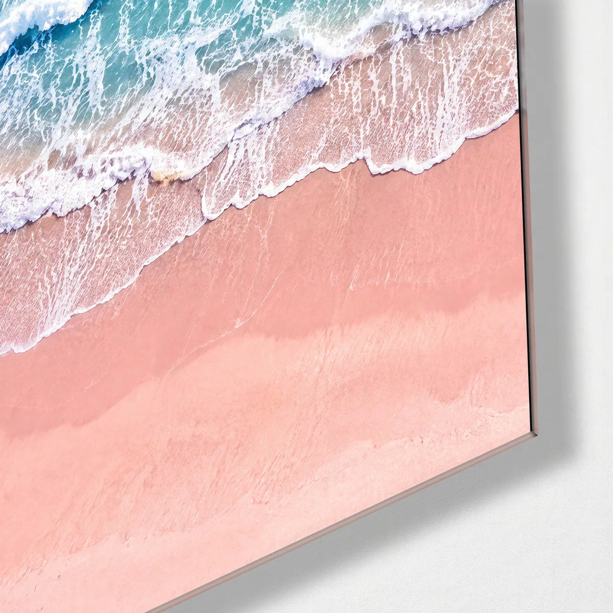 Surf From Above Trio — corner detail of one glass panel