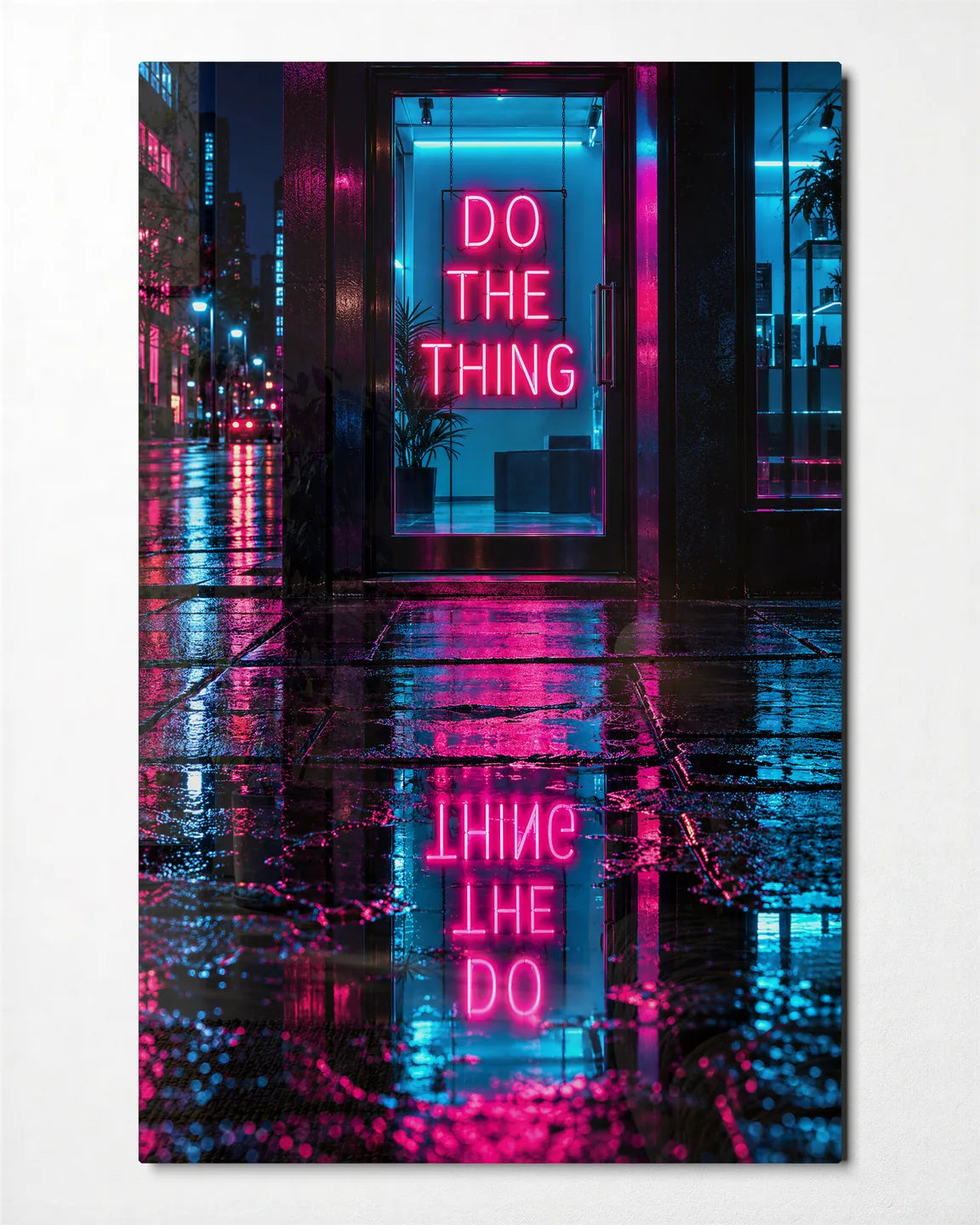 Do the Thing — front view of glass wall art