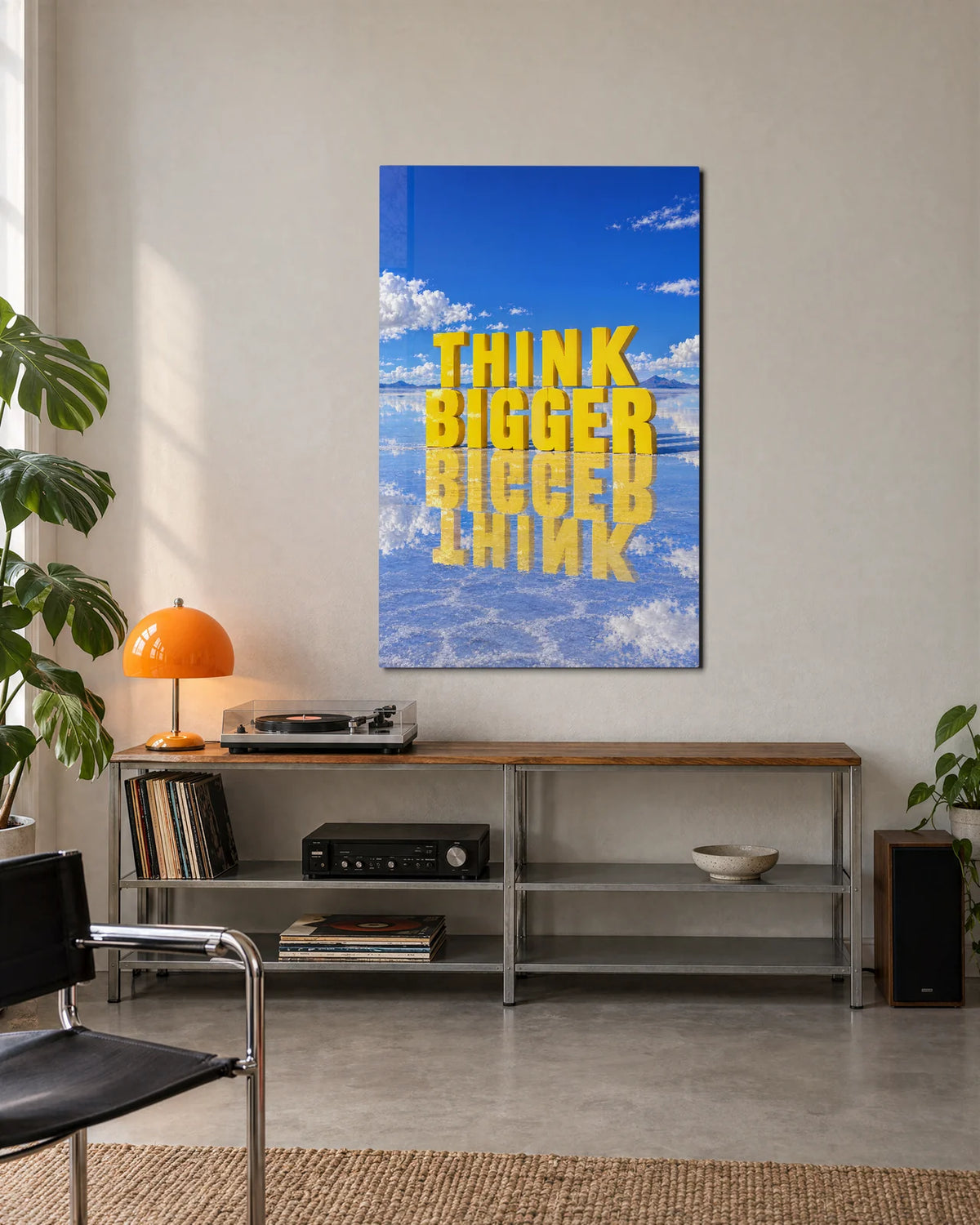 Think Bigger — shown in a living space