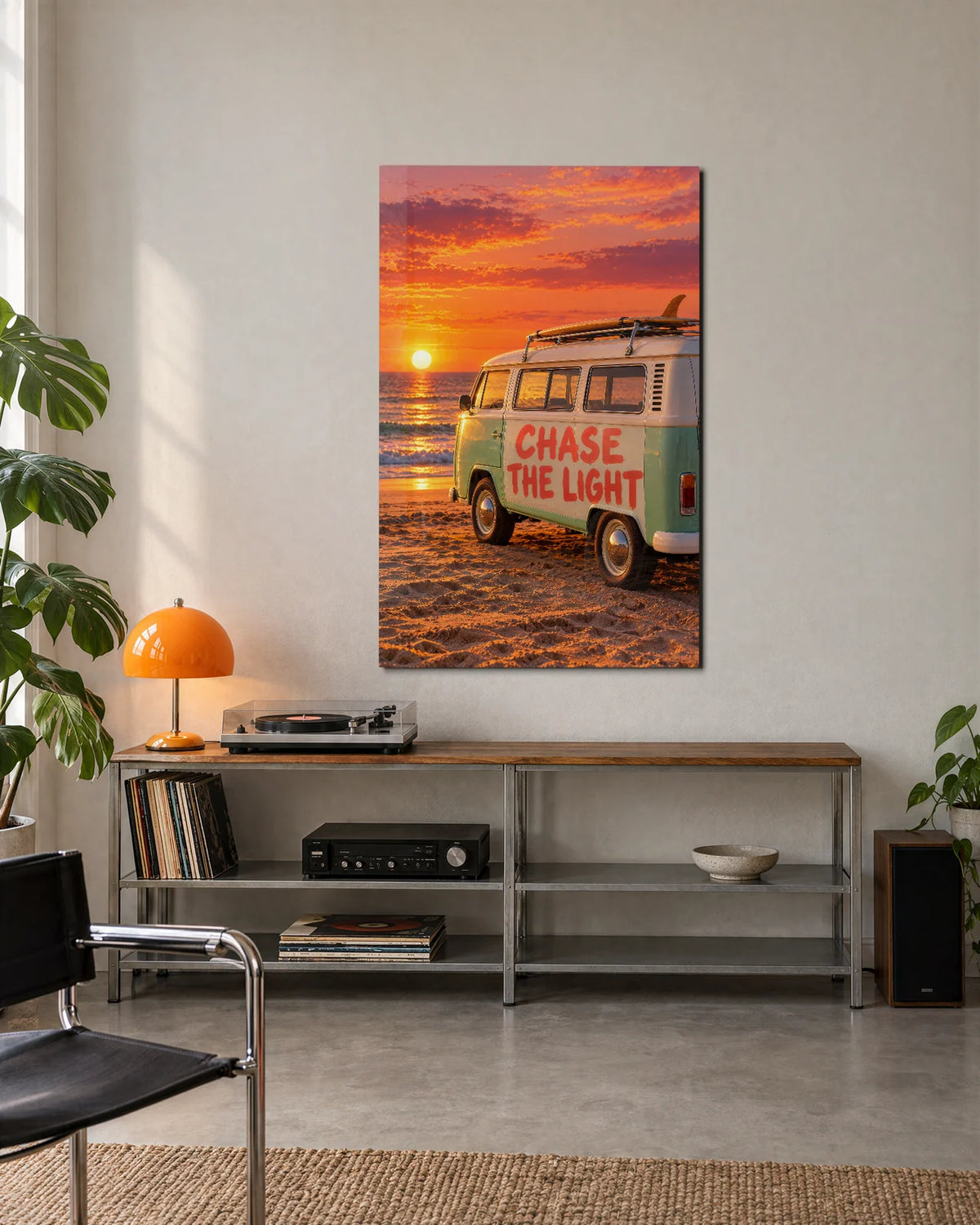 Chase the Light Van — shown in a living space