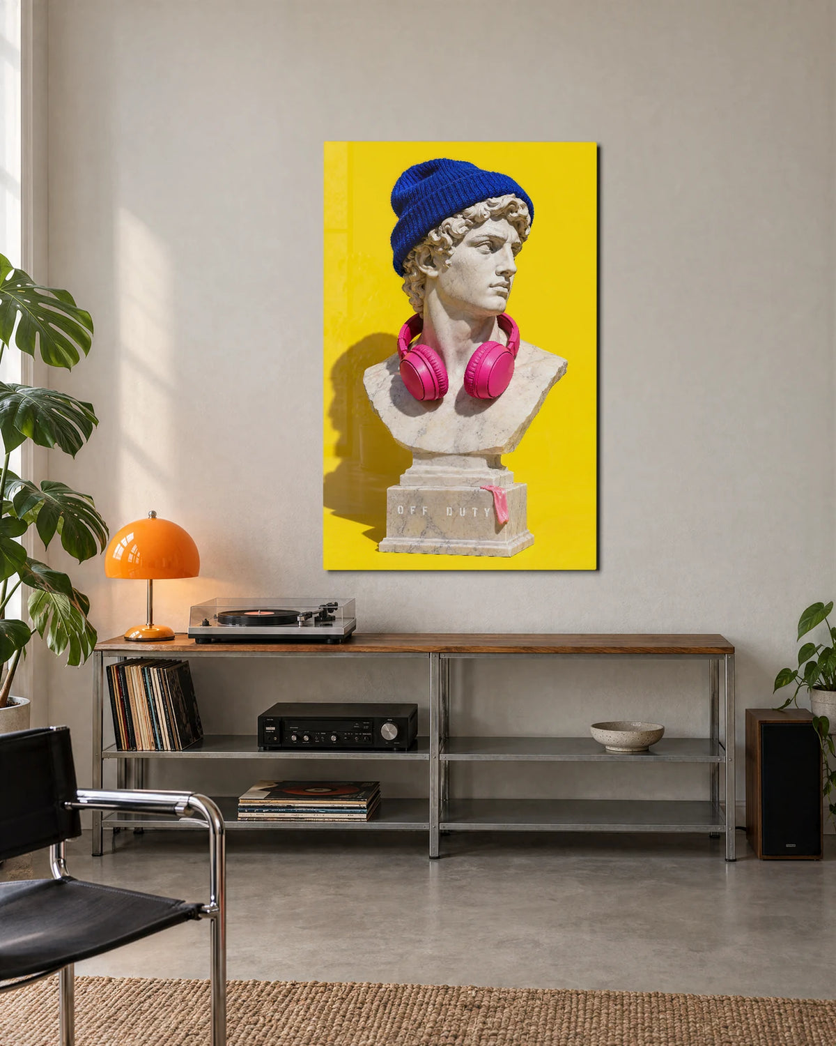 Bust Off Duty — shown in a living space