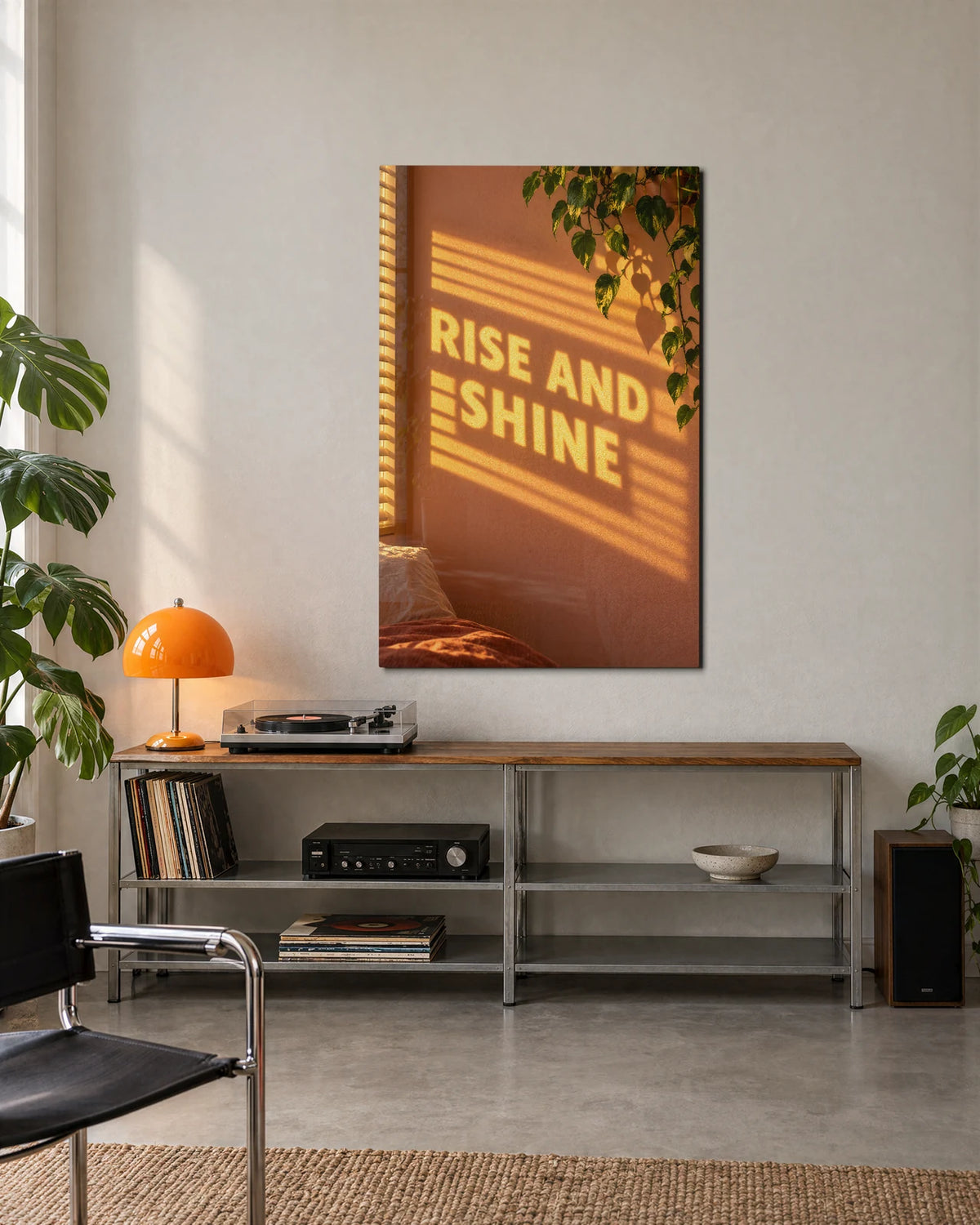 Rise and Shine Wall — shown in a living space