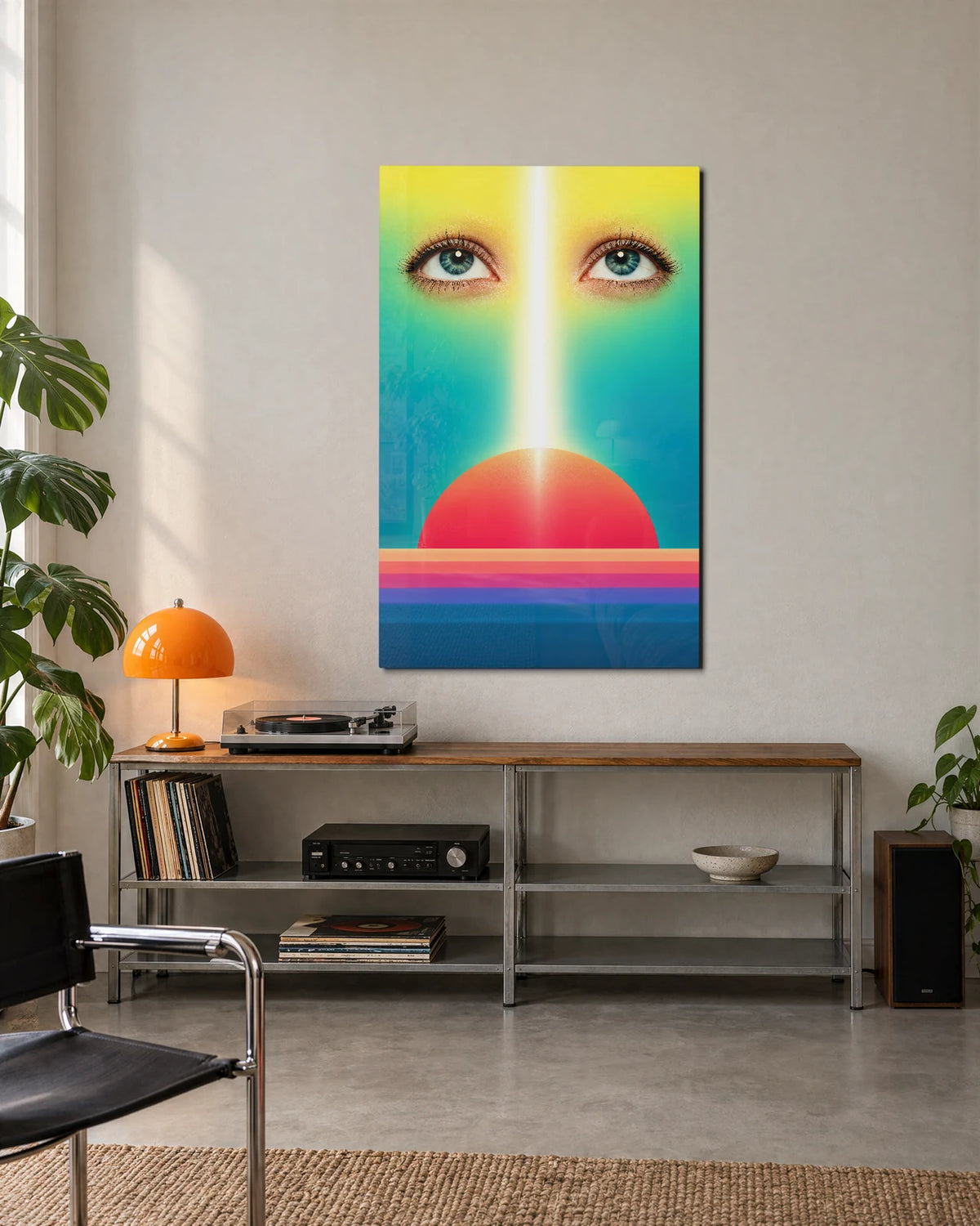 Eyes on the Sunrise — shown in a living space