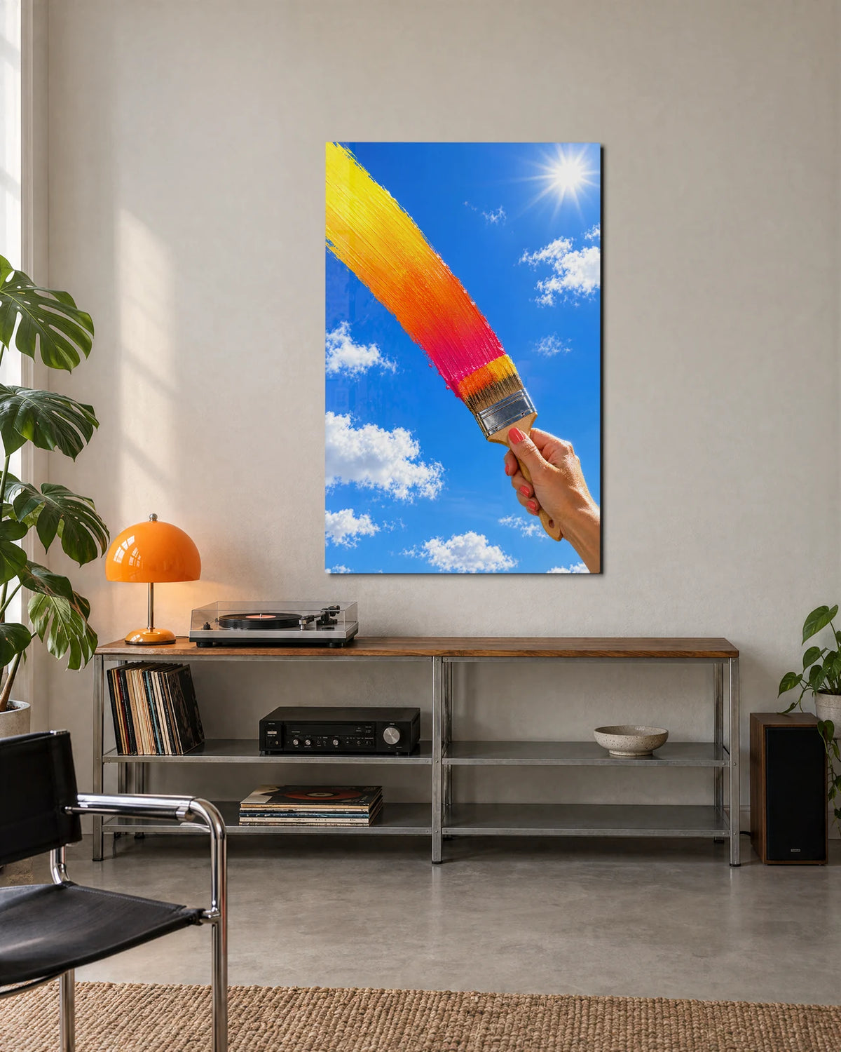 Painting the Sky — shown in a living space