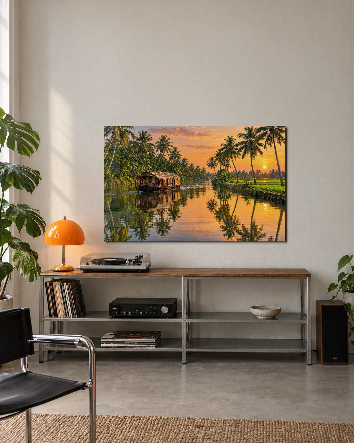 Kerala Backwaters — shown in a living space