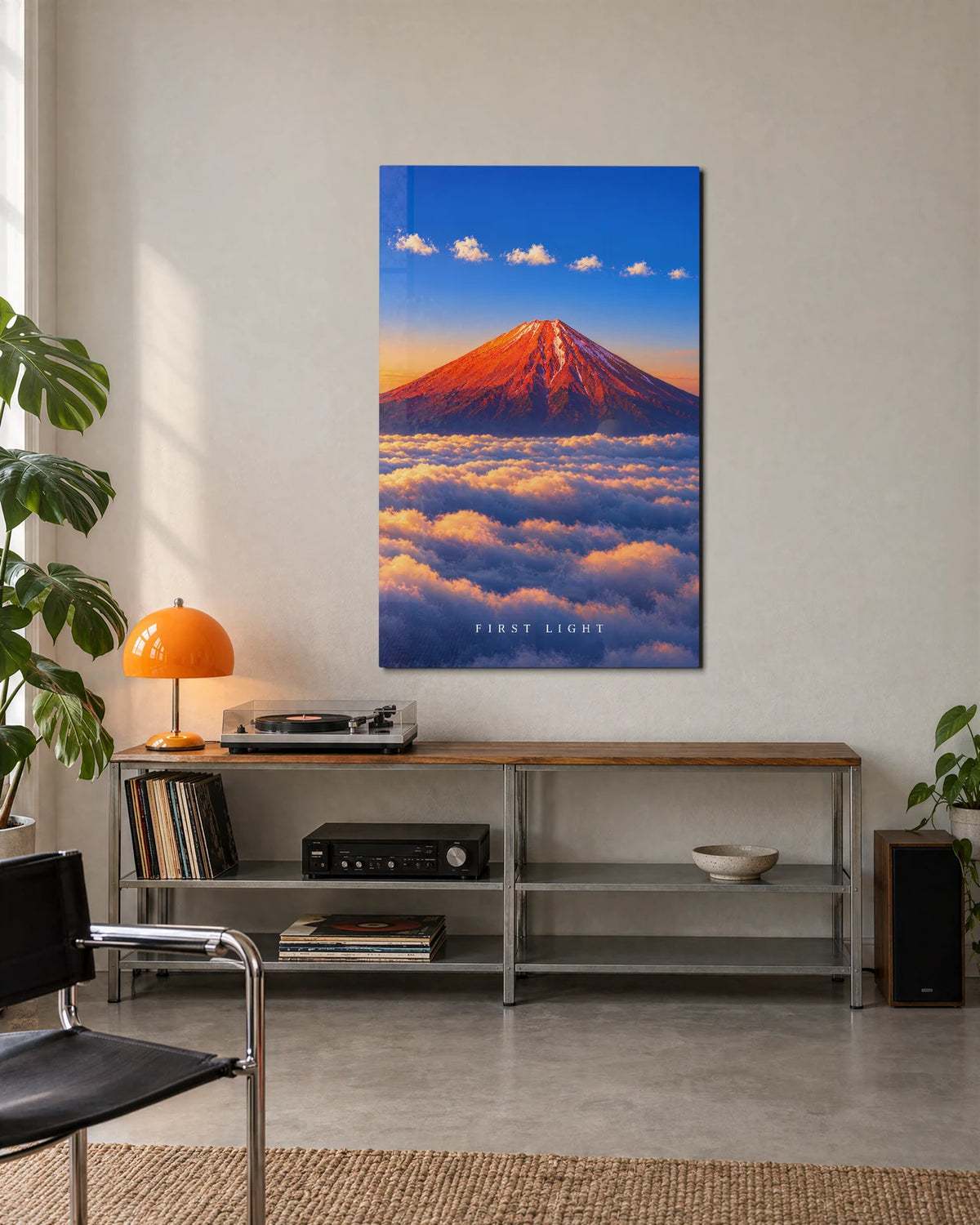 First Light Over Fuji — shown in a living space