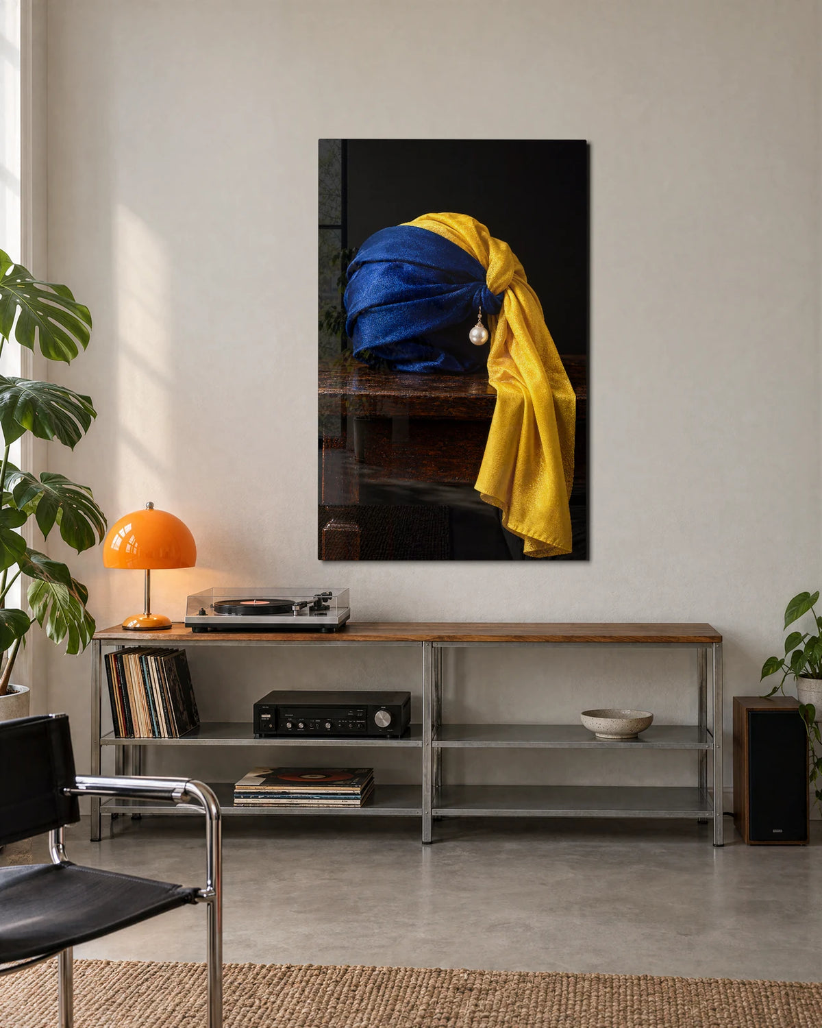 The Pearl and the Turban — shown in a living space