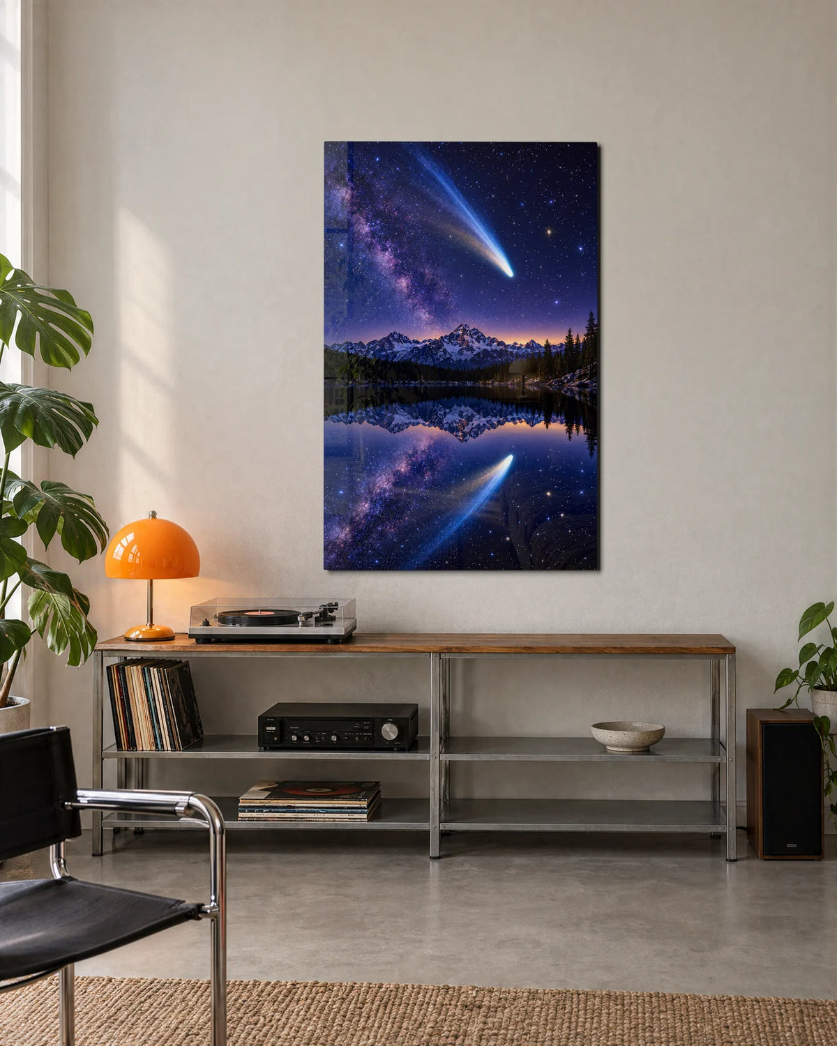 Comet Over the Lake — shown in a living space