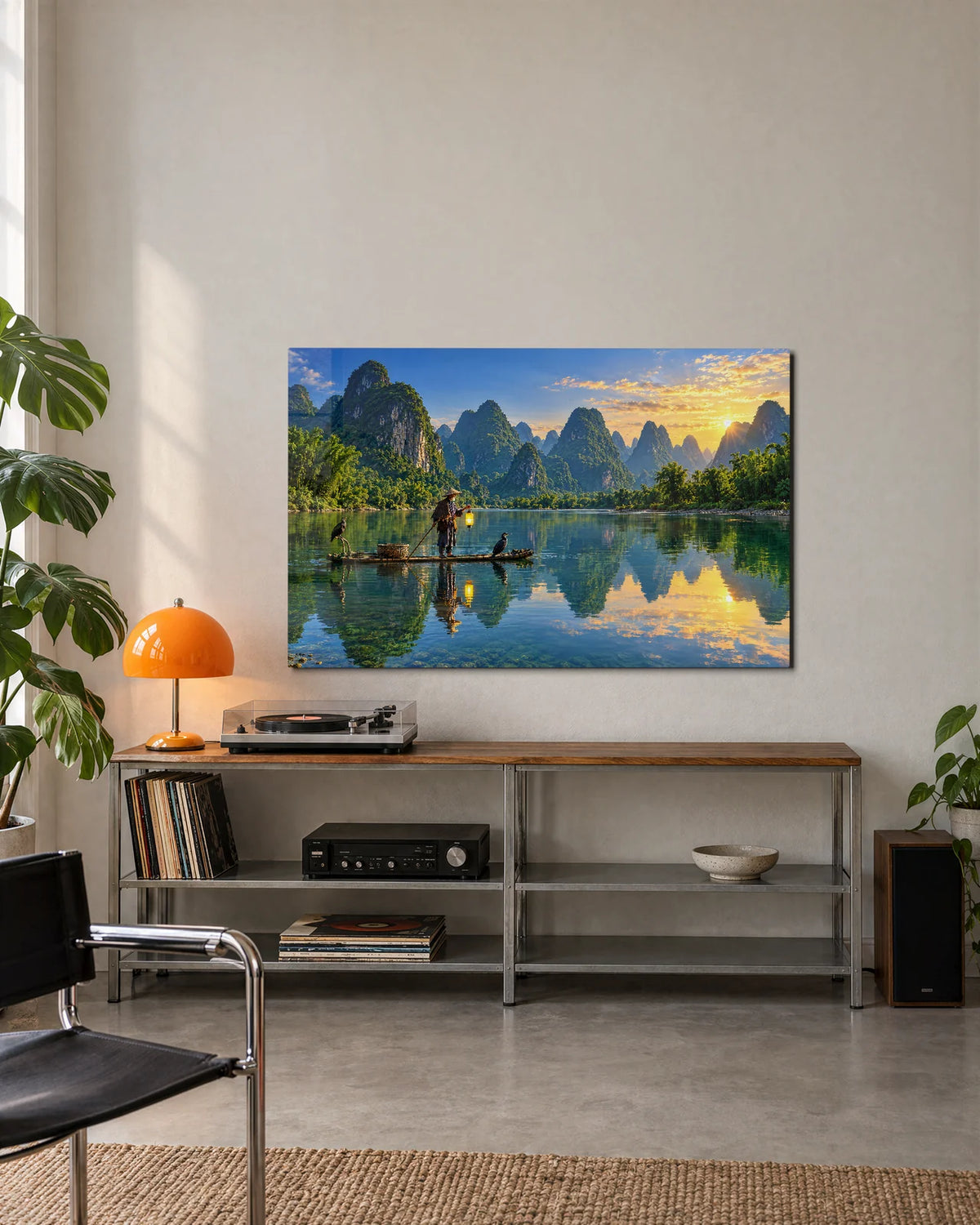 Guilin Karst at Dawn — shown in a living space