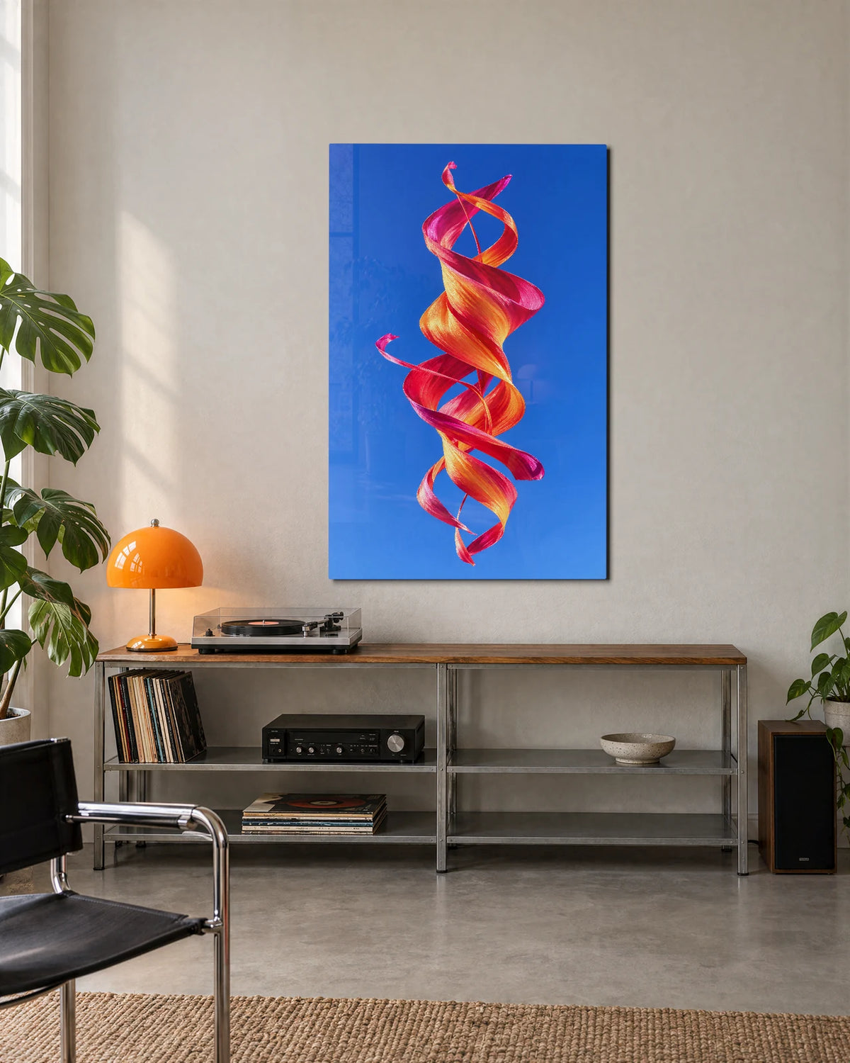 Silk in the Wind — shown in a living space