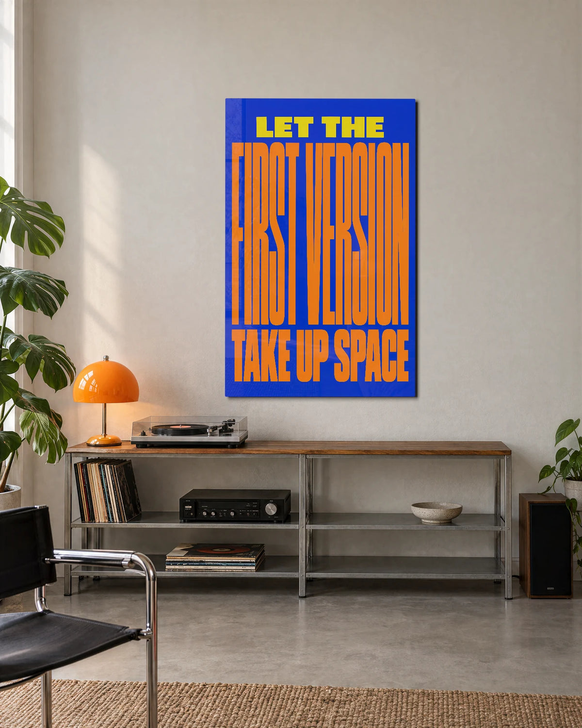The First Version — shown in a living space