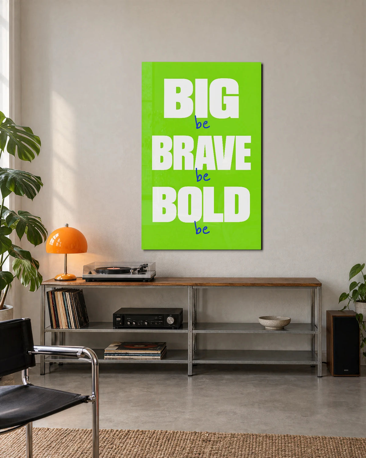 Big Brave Bold — shown in a living space