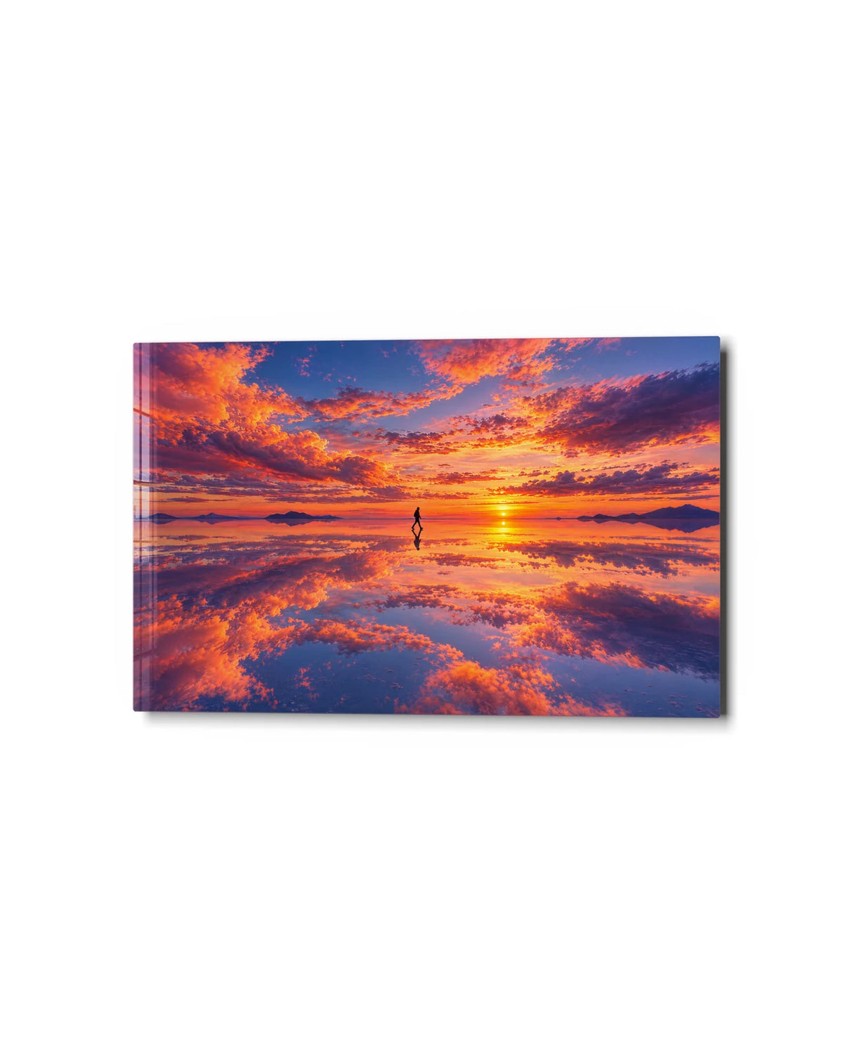 Uyuni Mirror — studio view of glass wall art