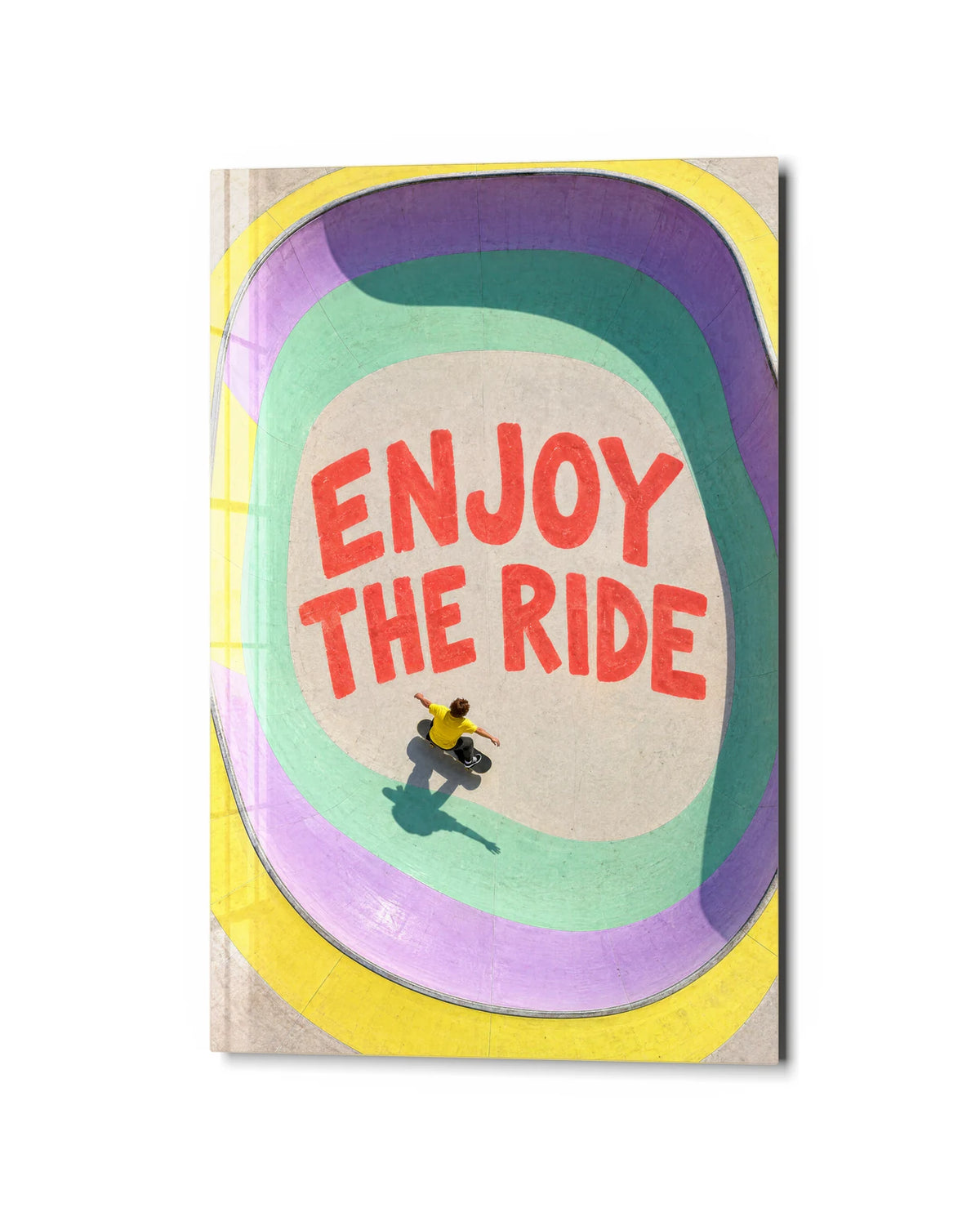 Enjoy the Ride Bowl — studio view of glass wall art