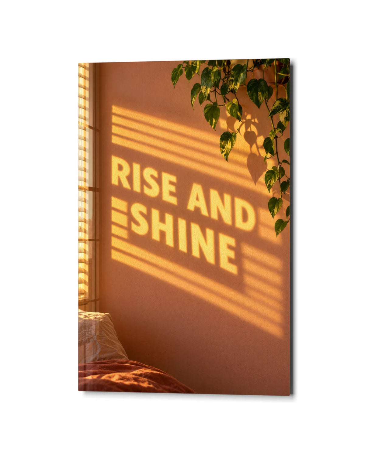 Rise and Shine Wall — studio view of glass wall art